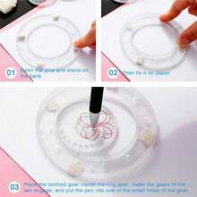 27Pcs Tin Draw Drawing Art Original Spirograph Design Set Craft Create Gift - Sets - View 7