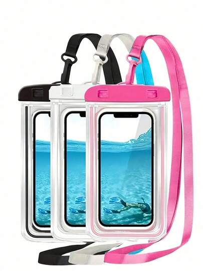 1/2/3/10PCS Waterproof Bag, Universal Waterproof Phone Pouch, Air Cushion Waterproof Phone Case, Swimming Underwater Waterproof Phone Bag, Beach Waterproof Phone Dry Bag, Suitable For Smartphones, Christmas, Halloween Gift, Home, Room, Birthday, New Year, Accessories, Friends, Fun Gift, Summer, Beach,Storage Orangizer,Travel Essential
