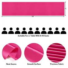 Hot Pink Table Runner 12x108 Inches Long, Satin Silk-Like Smooth Table Decor For Wedding Birthday Party, 12 Pack - 亮粉紅色 - 查看 3