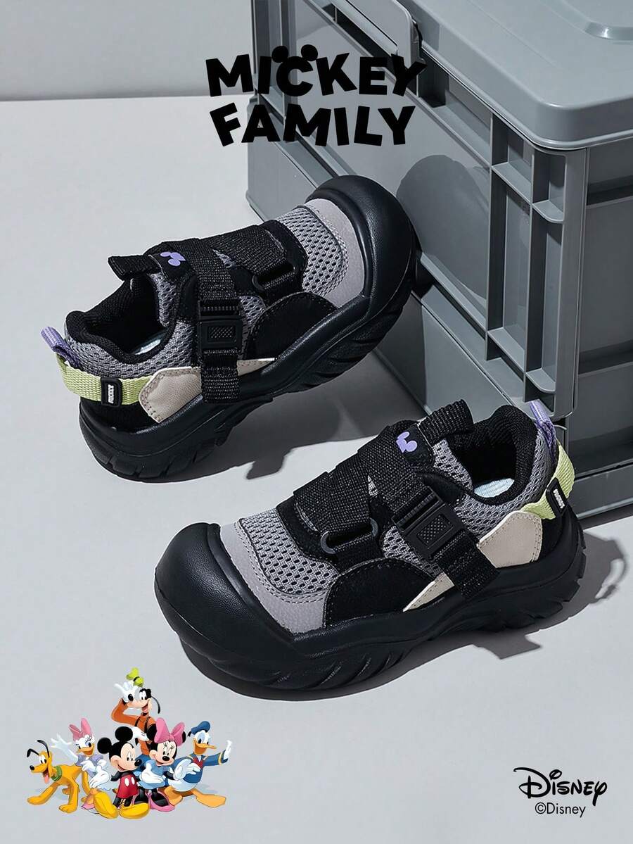 Disney 1 Pair  Collaboration Children's Sneakers, Suitable For Daily Wear, Festivals, Sports, Outdoor Activities, Comfortable, Non-Slip, Breathable (Boys' Sneakers, Boys' Skate Shoes, Children's Sneakers, Girls' Sneakers, Girls' Skate Shoes) - Black - View 1