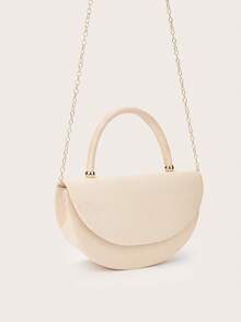 Elegant Patent Leather Women's Handbag, Minimalist Clutch Bag With Chain, Lightweight Luxury Handbag For Parties/Evenings, Perfect Birthday Gift For A Girlfriend, Suitable For Parties - 藍色 - 查看 4