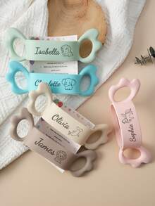 1pc Personalized Customization Debossed Name And Pattern Wings Silicone Baby Bottle Cover Lightweight Baby Bottle Handle Grip Sleeve With Partial Protection, Anti-Slip Design For Bottles And Water Cups Childern Essentials Gifts - Multicolor Laser - View 8