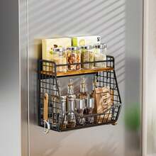 Refrigerator Storage Rack - Schwarz - Übersicht 7