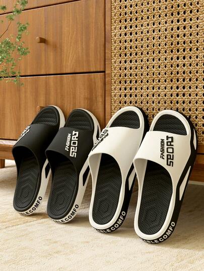 加大码男士休闲拖鞋，室内家居浴室防滑拖鞋，沙滩街头风露趾拖鞋，夏季