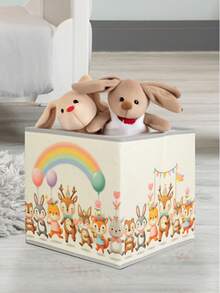 Happy Animals Open Cabinet/Tabletop Toy Storage Box 30x30x30 - Multicolor - View 2