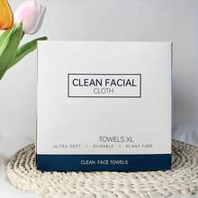 50 Counts Cleaning Towels, Disposable Face Towels, Biodegra Dable Makeup Remover Wipes,Super Extra Soft, Thick, Absorbent, Pearl Texture Facial Cleansing Cloths, Dual Textured & Smooth Sides - 50PCS - 查看 4