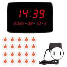 mesa de restaurantede localizador de Restaurante con 20 localizadores de Llamada inalámbrica de distanciamiento Social Timbre de Espera de Restaurante de Largo Alcance para la Iesia la #1 - como en la foto - Ver 7