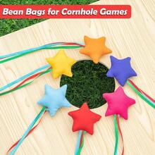 12PCS Star Bean Bags Toss For Nylon Cornhole Bean Bags For Tossing With 1 Carry Bag Colorful Bean Bag With Ribbons For Cornhole Toss Game Set Party Carnival Game Outdoor Toy SuppliesChildren's Growth Games, Fun And Joyful, Essential For Childhood - 12pcsStarBeanBags - View 4