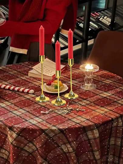 1 Pc/Set Single-Head Metal Candle Holder Set. Retro Light Luxury Style Candlestick Holder. Suitable For Home Decoration, Decorative Display, Minimalist Living Room, Study, Tea Room