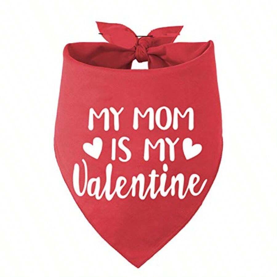 Valentines Dog Bandana Red Pet Valentine Scarf For Medium Large Dogs - As Pic - View 1