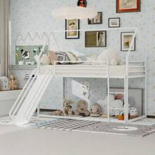 Kids Bed Frames, Headboards & Footboards - White + Iron + Bedroom - View 2