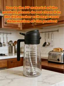 1pc 400ml 2-In-1 Olive Oil Sprayer Bottle, Multi-Functional Tilting Spraying Design, Leak-Proof Seasoning Container, Suitable For Cooking, Grilling, Salad, Baking, Soy Sauce, Vinegar, Essential Kitchen Tool - Multicolor - View 22