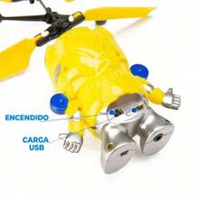 ELE-GATE Mini Drone Robot Espacial Con Sensor De Inducción Infrarrojo - Amarillo - Ver 4