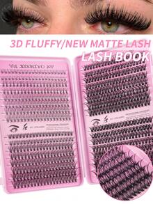 640Cluster False Eyelashes, Personal False Eyelash Book, High Capacity False Eyelashes, 8-16mm Mixed Length Eyelash Set, Beginner DIY Home Eyelash Extension Kit, Eyelash Cluster, Individual False Eyelashes, Suitable For Daily Commute, Dates, Music Festivals, Enlarges The Eyes - DD - View 6
