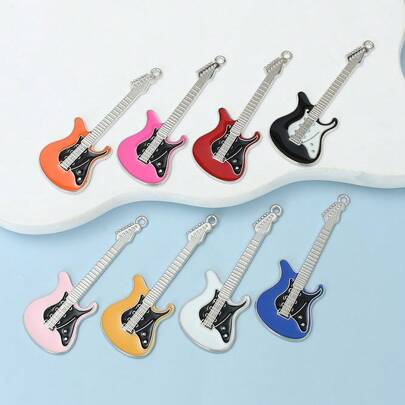 2026 Kreative Accessoires - Bunter Tropföl-Anhänger in Optik einer E-Gitarre, DIY Taschenanhänger, perfektes Geschenk für Geburtstag, Feiertage, Valentinstag, Ostern, Partyfavors, Kindergeburtstag, interessant, Jugendliche