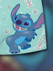 Disney Stitch & Angel 男士 3D 印花平角内裤，日常休闲必备内衣，时尚设计 - 彩色 - 查看 5
