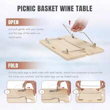 Dgsdhsdg HappyPicnic Picnic Basket For 2 Handmade Wicker Picnic Set With Folding Table And Waterproof Blanket Large Insulated Picnic Basket With Wine Bag And Cutlery Kit For Picnic Camping Holidays Flower - White Flower - View 7
