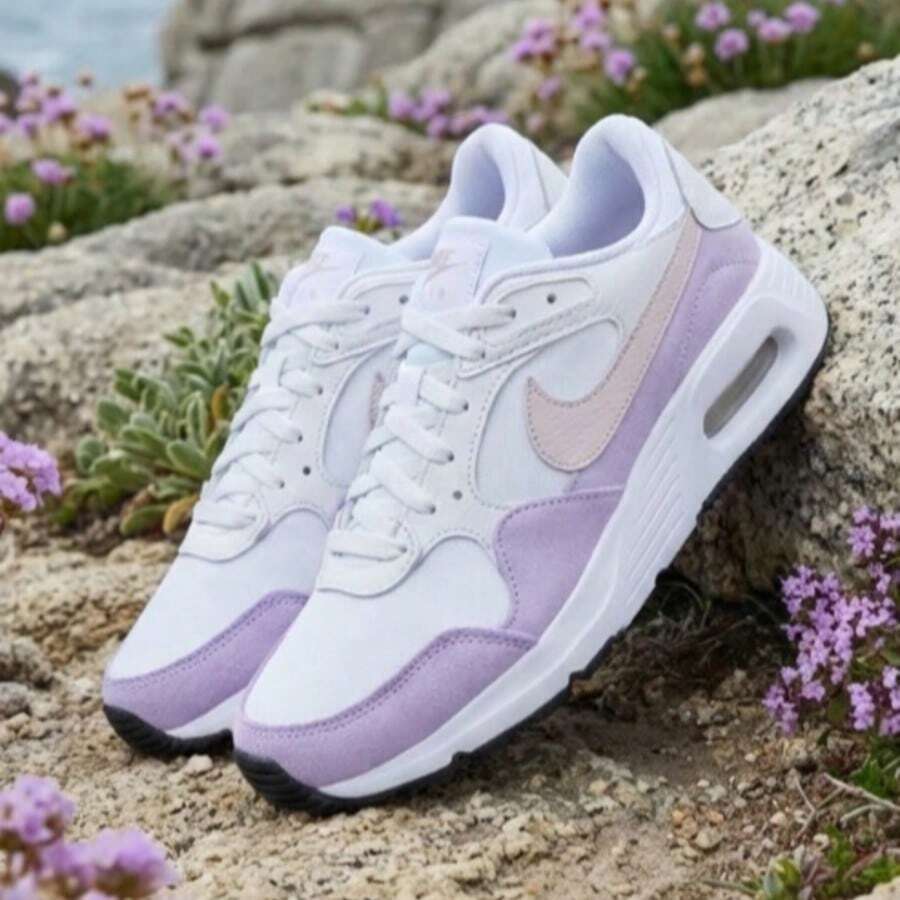 Nike Air Max SC White Platinum Violet CW4554-120 Womens Shoes New - 白色和紫色 - 查看 1