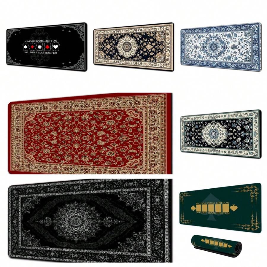 1PC SNew Black Persian Carpet Mysterious Retro Mouse Pad Pc Gamer Mousepad Rubber Mouse Mat Gaming Keyboard Pads Office Desk Mat - Multicolor - View 1