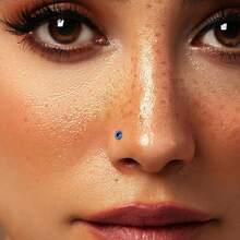 Giga 2PCS Glass Screwed Nose Rings Studs Retainer Holder Stretching Kits Flat Piercing Body Jewelry 16G 18G Hypoallergenic - 2101 - View 7