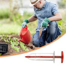 1pc Mini Handheld Garden Seed Dispenser Injector - Transparent Plastic Gardening Seeding Tool With Red Cap, Easy To Use, Precise Seeding In Garden Beds, Gardening Seeding Tool | Ergonomic Design | Easy Grip Cap, Seed Scattering Dispenser - A - View 6