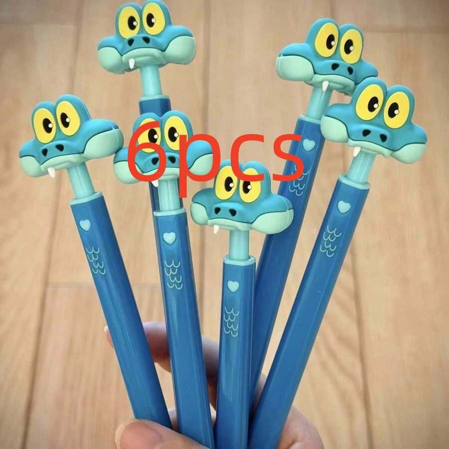1pc/2pcs/3pcs/4pcs/5pcs/10pcs Zootopia Themed Push-Button Ballpoint Pens, Student Stationery Featuring Character Gazelle - Gary - View 1