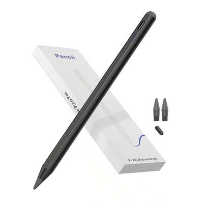 90mAh Capacity Stylus Pen With Anti-Mistouch And Tilt Sensing Features, Compatible With IPad 10 (10.9-Inch, 2022), IPad Air 4/5/6/M4, IPad A16 (11-Inch, 2025), IPad Air 11/13-Inch (M3/M2), IPad Pro 11/12.9-Inch - Black