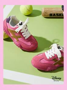 Disney 1 Pair  Collaboration Children's Sneakers, Suitable For Daily Wear, Festivals, Sports, Outdoor Activities, Comfortable, Non-Slip, Breathable (Boys' Sneakers, Boys' Skate Shoes, Children's Sneakers, Girls' Sneakers, Girls' Skate Shoes) - Hot Pink - View 6
