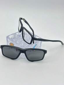 1 Lentes para Graduación 2610 Clips 2 un 1de Imán para ombre quadrado material TR 90 lente anti blu  Liso    Casual  Casual    Ninguno - Azul marino - Ver 2