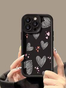 Heart-Shaped Painted High-End Textured Thick Anti-Drop Painted Phone Case Compatible With IPhone, Galaxy, Redmi - Multicolor - View 2
