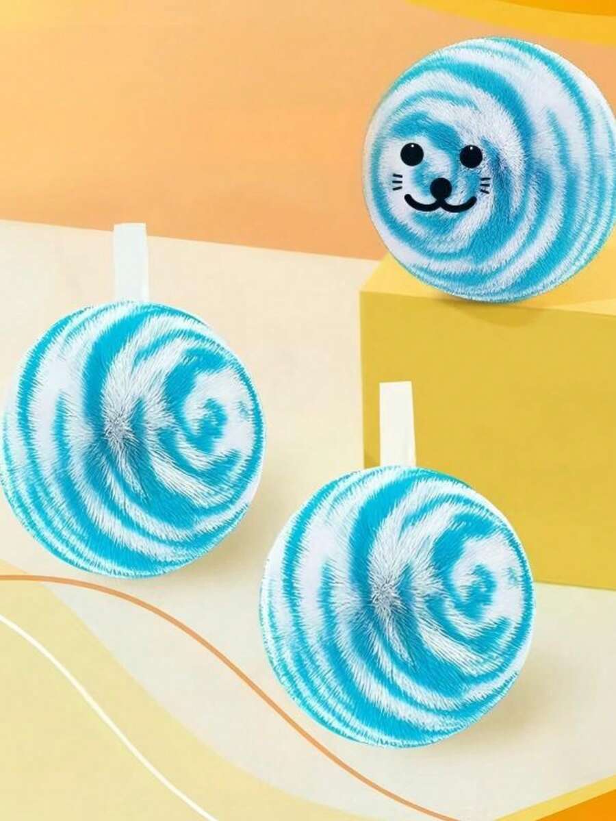 1pc Spiral Pattern Hanging Cleaning Ball, Easy To Dry Bathroom Cleaning Tool, Highly Useful Desktop & Crevice Cleaner - A - View 1