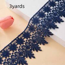 1 Yard Venetian Lace Trim, Available In White, Red, Black, Beige, Brown, Gold, Yellow, Gray, Navy Blue, Blue, Green, Purple, Tan And Dark Brown, Suitable For Sewing Crafts And Clothing Decoration - Multicolor - View 28