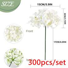 5pcs Faux Silk Hydrangea Flowers, Full Bloom Flower Heads With Stems, Suitable For Wedding Centerpiece Decor, Home Decor, Garden Decor, Room Decor, Spring Decor, Party Decor, Tabletop Decor, Centerpiece, Artificial Flowers, Rama - White - View 9