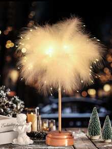2DeTODO Cute Decorative Feather Lamp - White - View 3