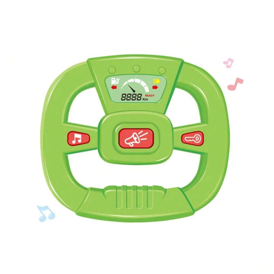 Juego de Simulación de Conducción de Rompecabezas de Plástico para Niños con Luz y Música, Juguete Educativo de Volante para Bebés,juguete volante,volante de juguete,volante para niños,juego de volante para niños,volante de juguete para niños - color aleatorio - Ver 1