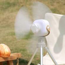 吊扇，带三脚架的露营扇，大风量可调节风量，强劲风力，静音设计 - 白色 - 查看 8