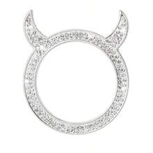 1pc Colorful Rhinestone Devil Horn Car Start Button Decor Ring, Rhinestone Decor Car One-Key Start Button, Perfect Gift For Valentine's Day - 1pc Devil Horn Diamond-studded Starter Key Ring - View 11