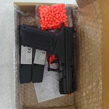 New SIG17 Soft Bullet Toy Gun, With 12 Shell Casings, 120 Bullet & 2 Magazine - Single Ejection Shell, Continuous Fire, Hollow Point Pistol, Toy Foam Bullet Gun, Outdoor Sports Shooting Game - màu đen - Xem 5