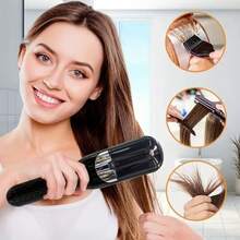MORE BEAUTY erramienta para el peinado, cortador automático de puntas rizadas, eliminador de puntas rizadas, cuidado capilar para cabellos dañados y frágiles, herramienta de cuidado capilar universal para hombres y mujeres, tijeras portátiles con carga USB, abrazadera eléctrica automática, opción ideal como regalo para mujeres en eventos especiales. Peinadora profesional recargable 2 en 1 para peinado y secado, suave para el cuidado del cabello, peine combinado para peinado y rizado, plancha caliente portátil, calentamiento rápido, peine de peinado mini para uso doméstico y viaje. - Modelo regular - Ver 4