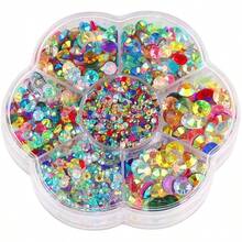 5000pcs/Box, 2mm, 3mm, 4mm, 5mm, 6mm, 5 Sizes, Jelly Candy Colors, Transparent AB Crystal Beads, Flower-Shaped Box, Round Flat Bottom Rhinestones, Multi-Color Crystal Gems, Non-Hotfix DMC Jewelry Beads, Glass Stones, 3D Diamond Pattern Design Accessories, Shiny Nail Art Stickers, Suitable For Clothes, Bags, Shoes, Cups, Phone Cases, Handicrafts, DIY Decorations. - AB Colors - View 34