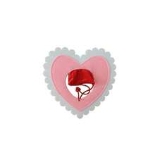 1pc Red&Pink The Wedding Season Music Festival Day Adjustable Red Heart-Shaped Dog And Cat Costumes | Cute Pet Hats For Birthdays, And Festivals, Polyester Party Photo Booth Props - Multicolor - View 10