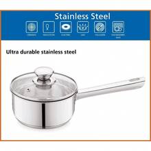 Durable Stainless Steel Saucepan With Straining Lid For Easy Cooking And Serving - Default - View 6