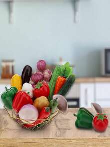 12/4pcs Realistic Vegetable Decor, Lifelike Potato, Pumpkin, Carrot And Chili Decorations, Suitable For Home, Exhibition, Desk, Room Decor - Multicolor - View 9