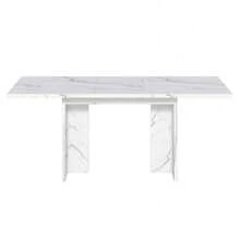 Dining Tables - White Marble + MDF - View 8