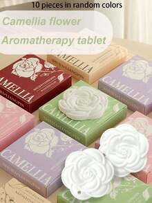 1/5pcs Camellia Shaped Room Wardrobe Fragrance Diffuser, Car Fragrance, Wedding Bridesmaid Gift, Air Freshener Fragrance Refill - Floral Scent - View 10