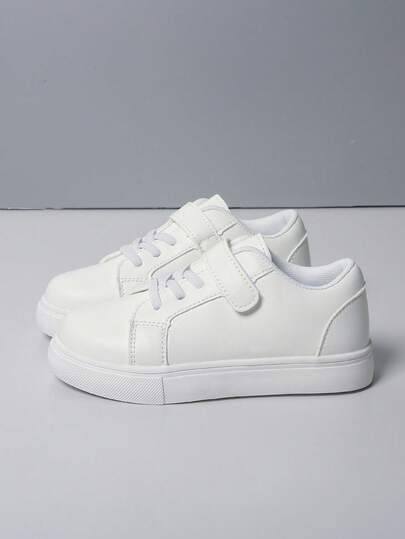 儿童时尚休闲鞋，软底透气舒适魔术贴纯色运动鞋