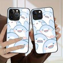 Funda de teléfono impresa con arte de vidrio para iPhone 17/16/15/14/13/12/11 - Negro - Ver 2
