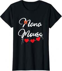 Nana Mouse _ Grandma Grandmother _ Granny Mother's Day T-Shirt - Black - View 1