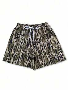 Men's Camo Graphic Swimming Trunks Shorts Summer Thin Drawstring Athletic Shorts With Pockets - 迷彩-1 - 查看 6