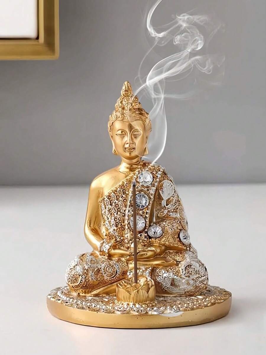 1尊佛像，佛像摆件，冥想装饰，禅意摆件，佛像摆件，家居装饰，适合瑜伽爱好者，母亲节礼物 - 均碼 - 查看 1